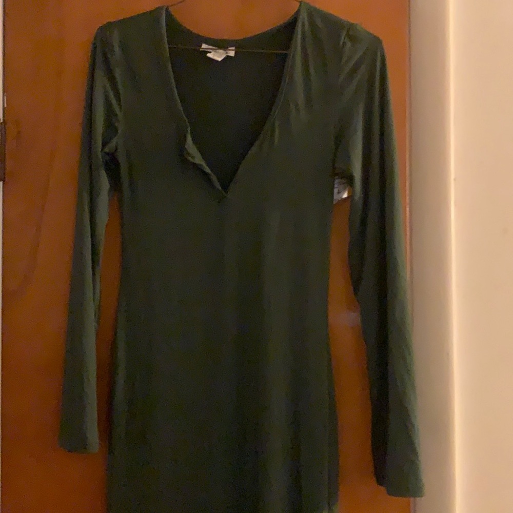 Green bodycon maxi dress